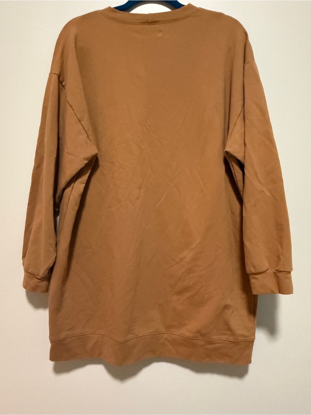 Smash + Tess Camel Sweatshirt Dress L Made in Canada Oversized Pocket Tunic - Picture 2 of 6